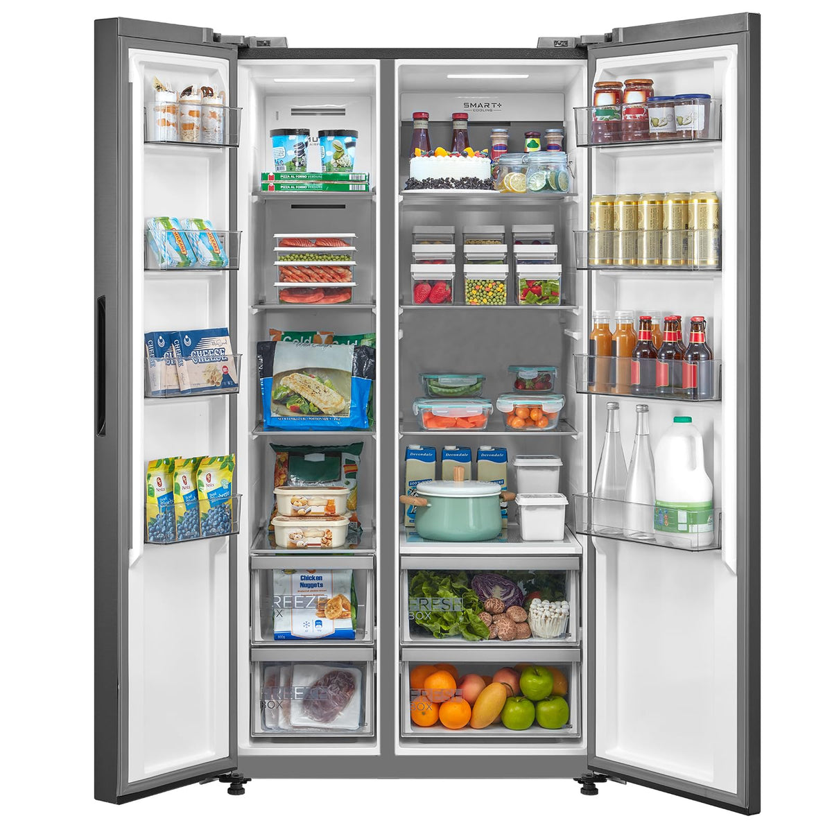 Comfee Side-by-Side Kühlschrank 592L, No Frost, Inverter Kompressor, 35 dB