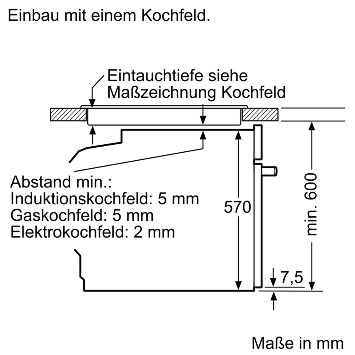 Bosch HBA272BB3 Serie 4 Einbau-Backofen, 3D-Heißluft, Pyrolyse, Hydrolyse, Touch Control