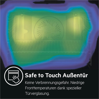 AEG Einbaubackofen 5, Ringheißluft, Pyrolyse, BPE53516AB
