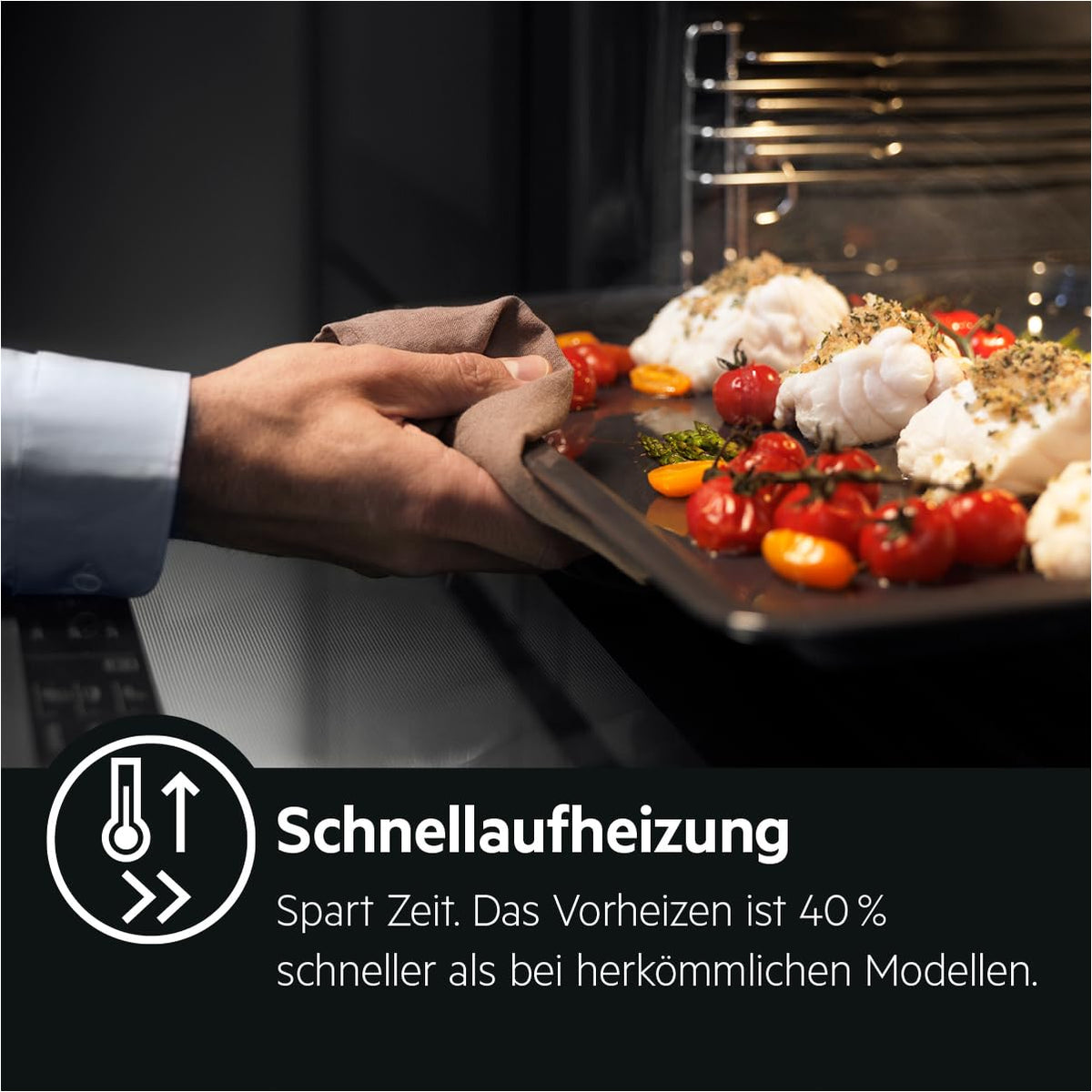 AEG Einbaubackofen 5, Ringheißluft, Pyrolyse, BPE53516AB