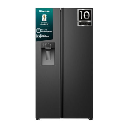 Hisense RS5P528STFE Side-by-Side 528L, Eis-/Wasserspender, No Frost, ConnectLife, Schwarz
