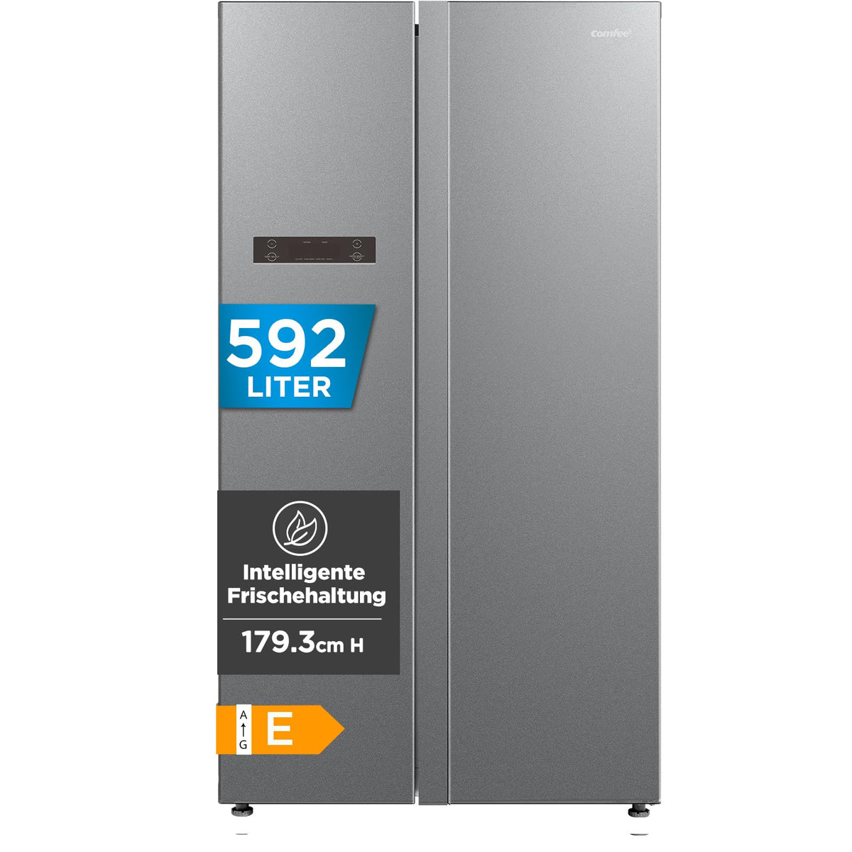 Comfee Side-by-Side Kühlschrank 592L, No Frost, Inverter Kompressor, 35 dB