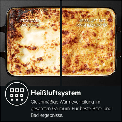 AEG Einbaubackofen 5, Ringheißluft, Pyrolyse, BPE53516AB