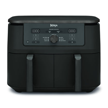 Ninja DZ400EUBK Heißluftfritteuse MAX Dual Zone 9,5L, 6-in-1, Air Fry, Max Crisp, Schwarz