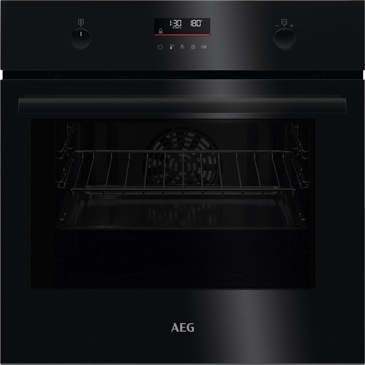 AEG Einbaubackofen 5, Ringheißluft, Pyrolyse, BPE53516AB