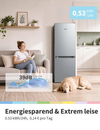 Comfee Kühl-Gefrierkombination 174L, 150cm, Low Frost, 39dB, Flipregal