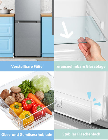 Comfee Kühl-Gefrierkombination 174L, 150cm, Low Frost, 39dB, Flipregal